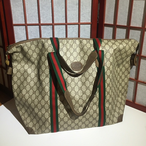 Gucci Handbags - 🔴SOLD🔴Vintage Gucci Webbing Sherry Boston Bag